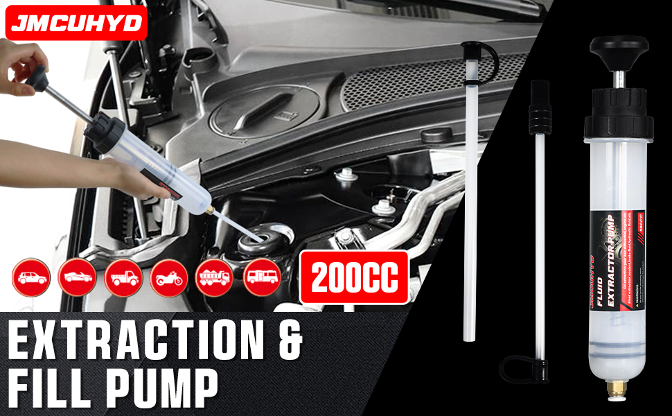 JMCUHYD 200CC Fluid Extractor,Oil Extractor Pump,Fluid Extractor Pump