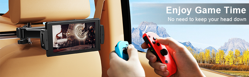 iPad movie mount for car adjustable car headrest mount rotating tablet holder for car