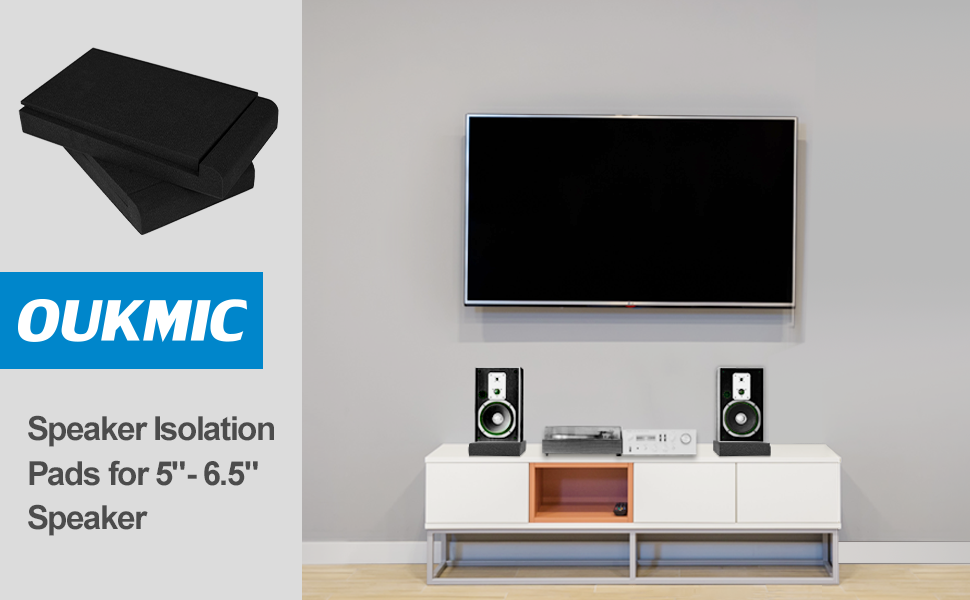 OUKMIC Studio Monitor Isolation Pad, HighDensity Sound