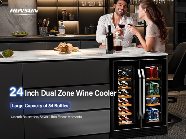 ru-ruru Amazon.com: ROVSUN 34 Bottle Wine Fridge - Dual Zone
