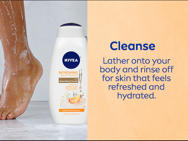 Lather onto your body and rinse off for skin that feels refreshed and hydrated