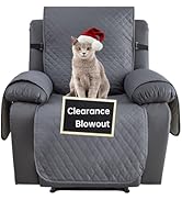 XINEAGE Water Resistant Recliner Cover, Nonslip Recliner Chair Covers for Reclining Chair with Po...