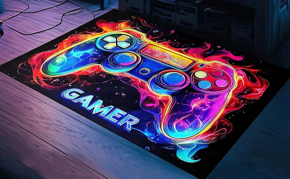 gaming rug for boys bedroom
