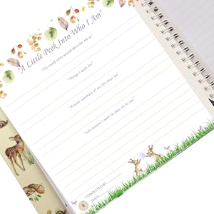 Generous writing space for detailed milestone notes and memories baby book