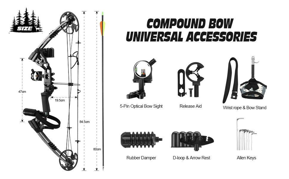 2070 lbs Compound Bow Arrow Set 12 Arrows Archery Hunting Target