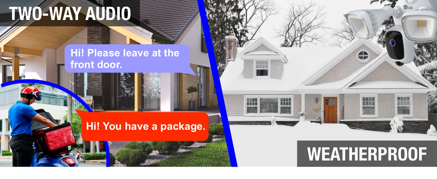 Wireless Security Camera Outdoor with Two-Way Talk Audio