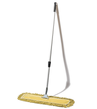 yellow dust mop metal handle