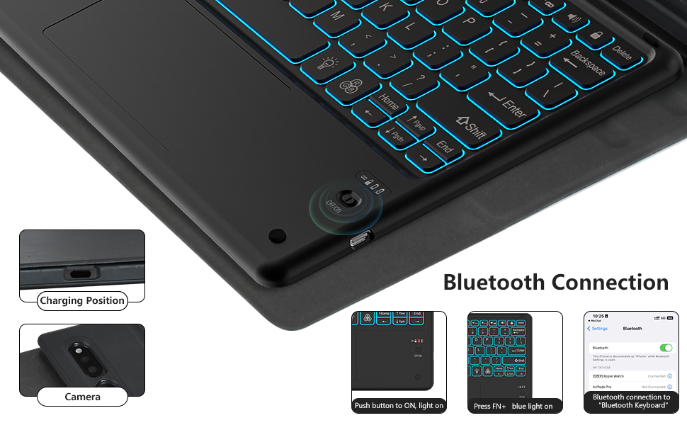KBCASE Backlit Keyboard Case with Touchpad for Samsung Galaxy Tab S8