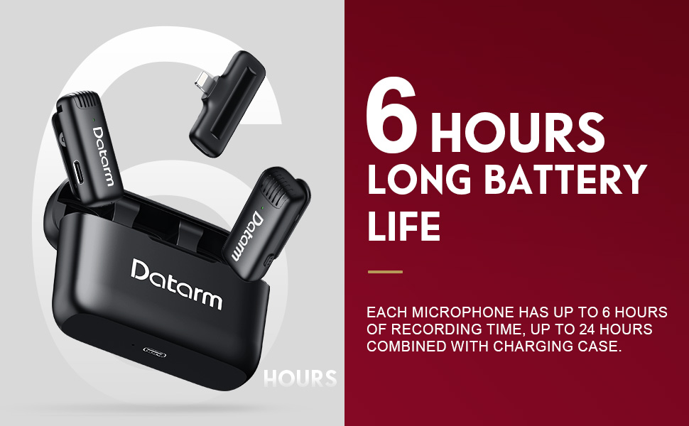 Datarm Wireless Lavalier Microphone for iPhone iPad, Plug