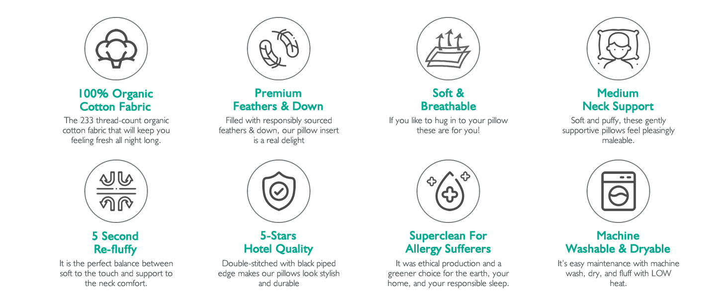 down pillows for sleeping