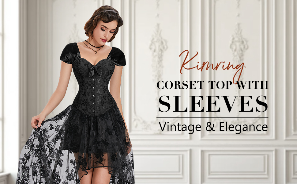 Amazon.com: Kimring Women's Victorian Vintage Cap Sleeves