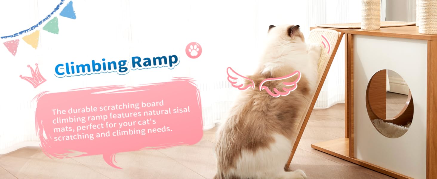 Made4Pets Cat Tree for Indoor Cats, Modern Cat Tower Tall for Large