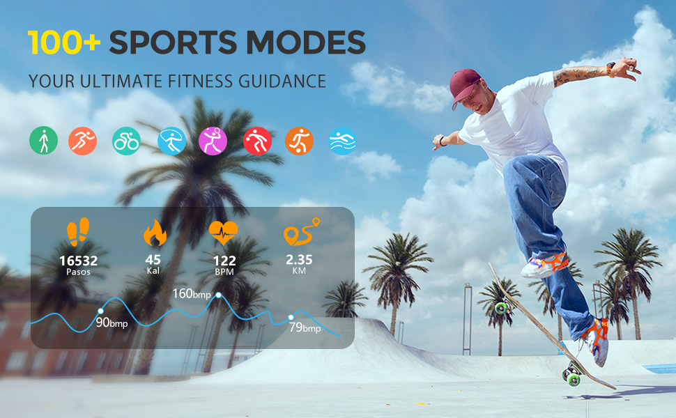 100+ sports modes