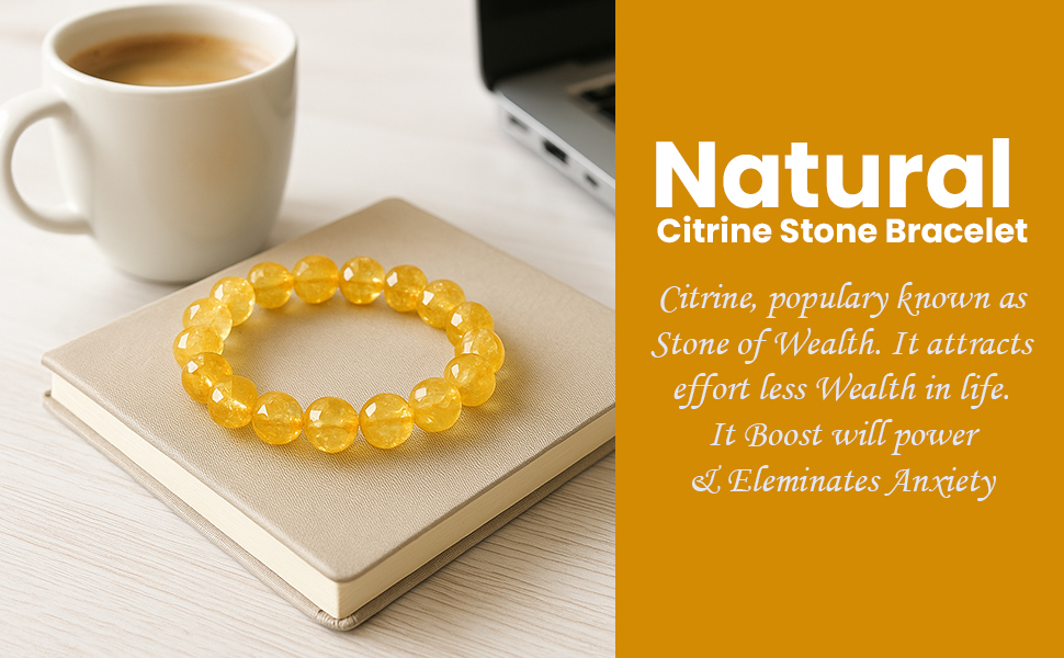 Natural Citrine Bracelet faceted 10 mm