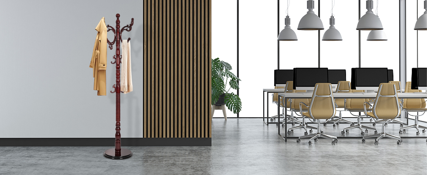 Wooden Coat Rack Freestanding