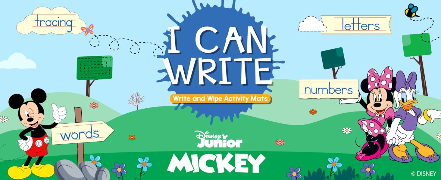 learning activity, preschool game, educational toy, Disney mickey, writing, tracing, creativity