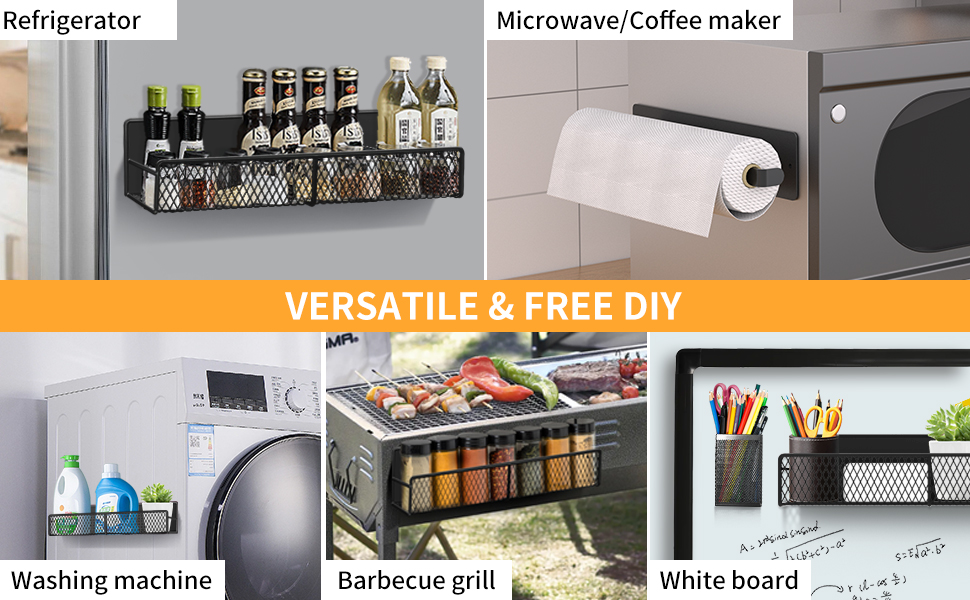 magnetic spice racks,organizer spice racks ,space saving spice racks,magnetic shelves multipurpose