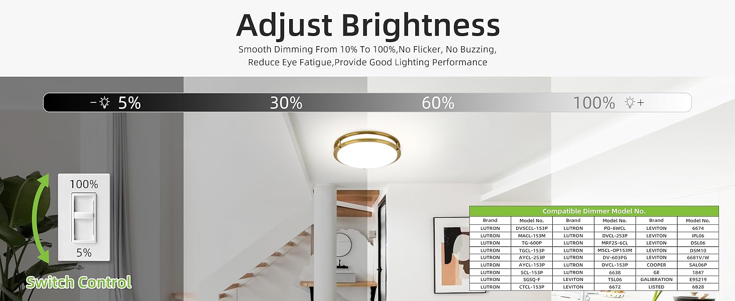 Flush Mount LED Ceiling Light Fixture