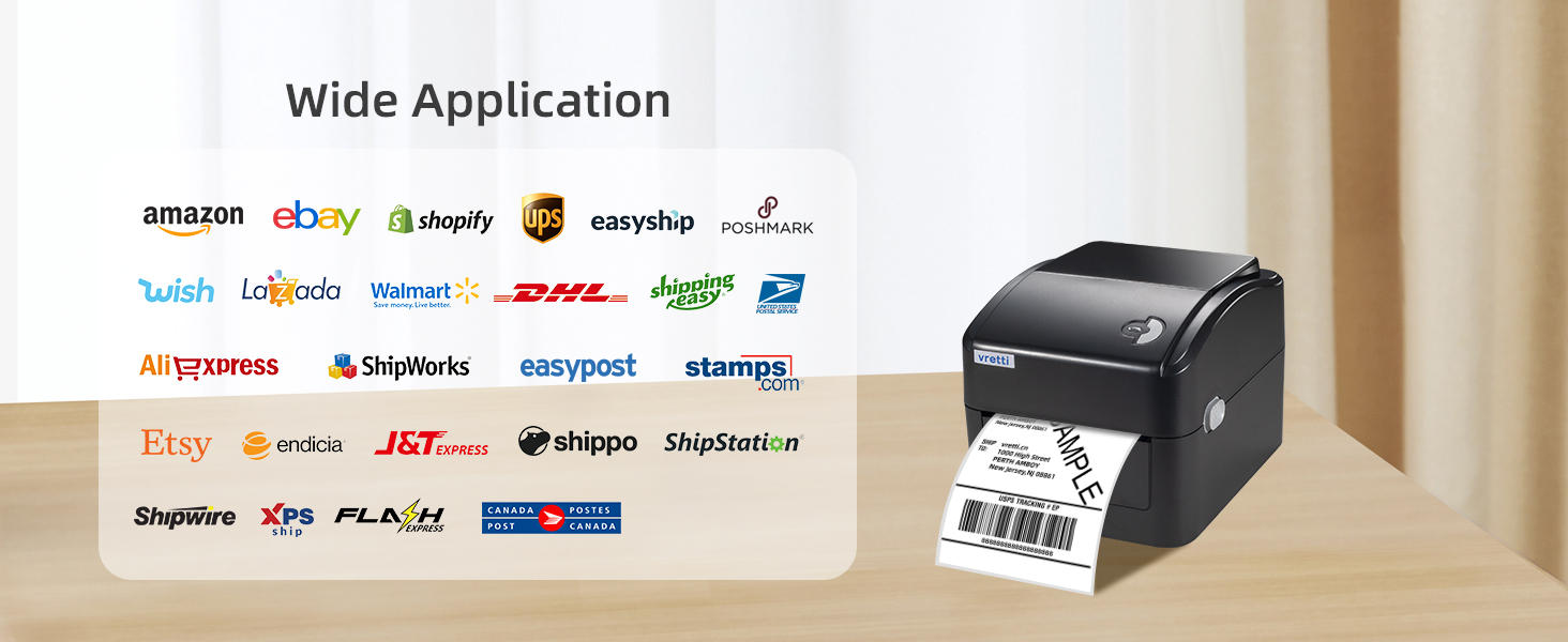 VRETTI Wireless Thermal Label Printer, WiFi High Speed 4x6 Shipping