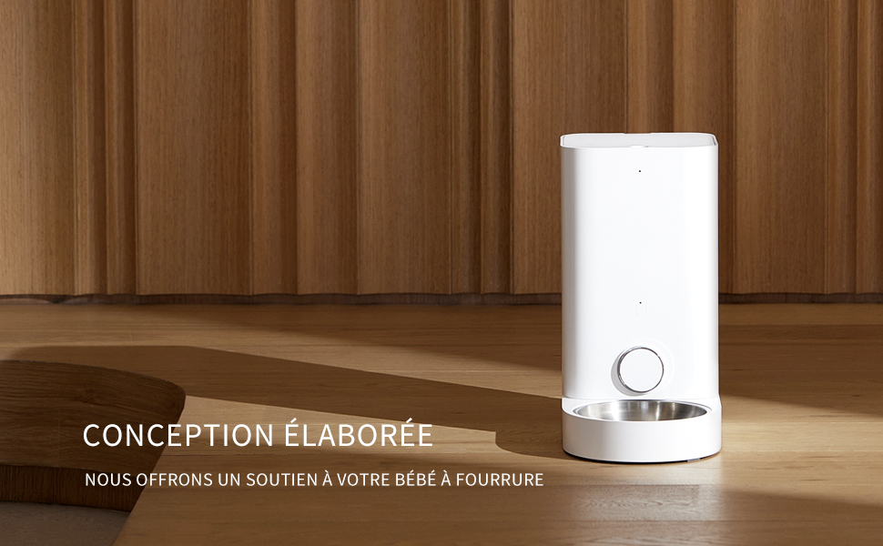 PETKIT Distributeur Automatique De Nourriture Avec Bol En Acier Inoxydable, Contrôle Par APP, Affichage LED Pour Faible Quantité De Nourriture, Distributeur De Nourriture Pour Chat(Chien) – 2.8L 15 Distributeurs de nourriture pour chiens