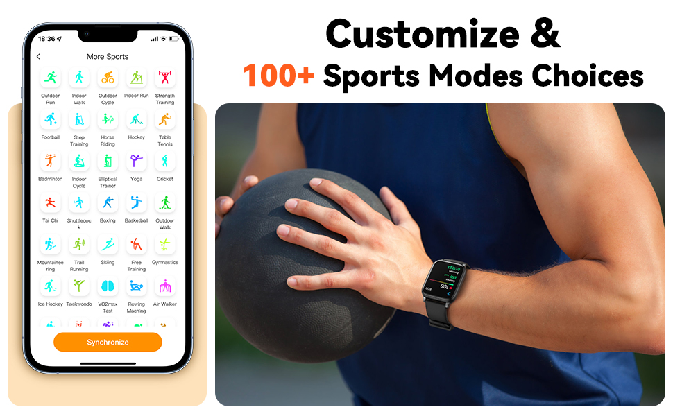 Parsonver Smart Watch for Men, 1.69" HD Screen Fitness Tracker Watch