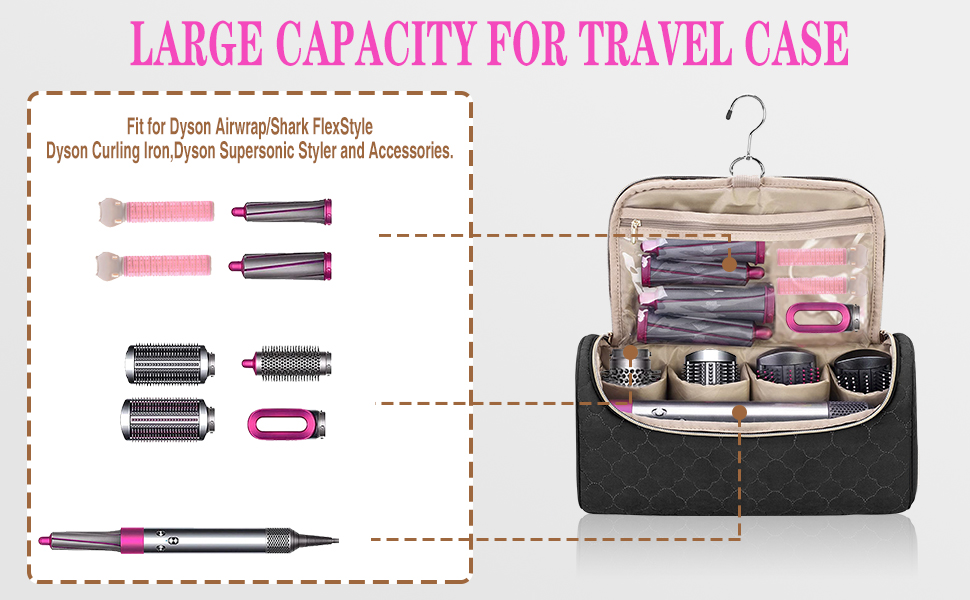 HARZOO Travel Case For Dyson Airwrap，Portable Storage Bag