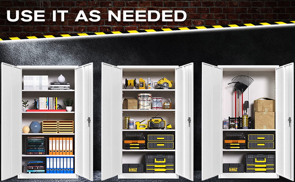 Greenvelly Metal Storage 72x36x18 White Locking