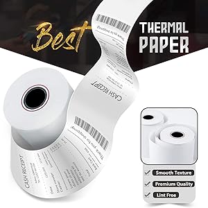 Smooth Papers Thermal Paper Till Rolls for Credit Card All PDQ Machines 57x38 (Pack of 20 Rolls)