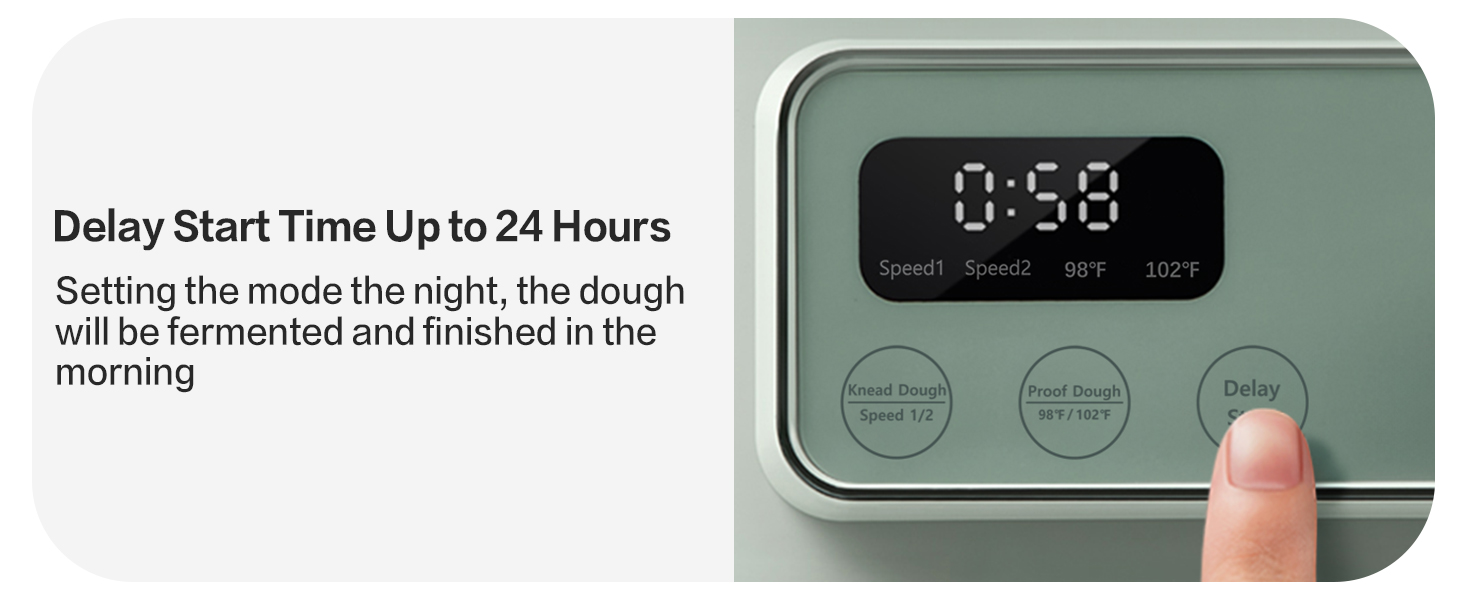 MOKKOM Electric Dough Maker with Proof Dough Function