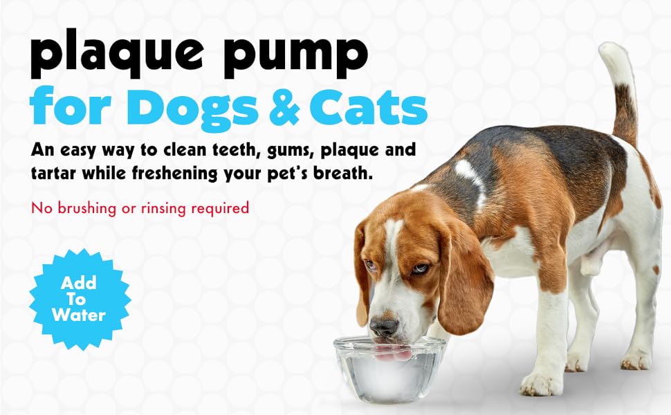 Petkin Dental Liquid Plaque Pump, 16 Fl Oz Dental Water