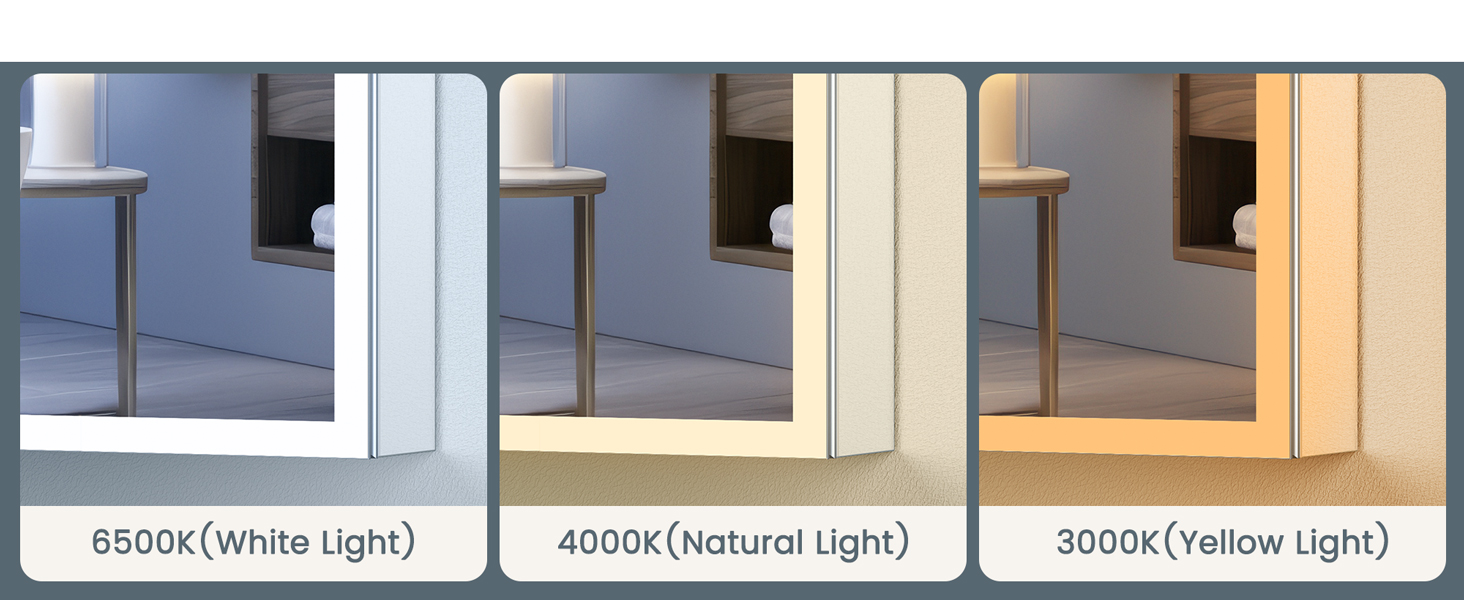 medicine cabinet with lights