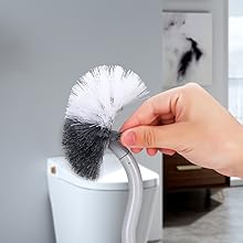 Dww-2pcs Brosse De Toilette Brosse Wc Brosse De Toilettes Manche Long  Plastique, Avec Des Poils Solides Pour Le Mnage Des Toilettes, Nettoyage En  Pro