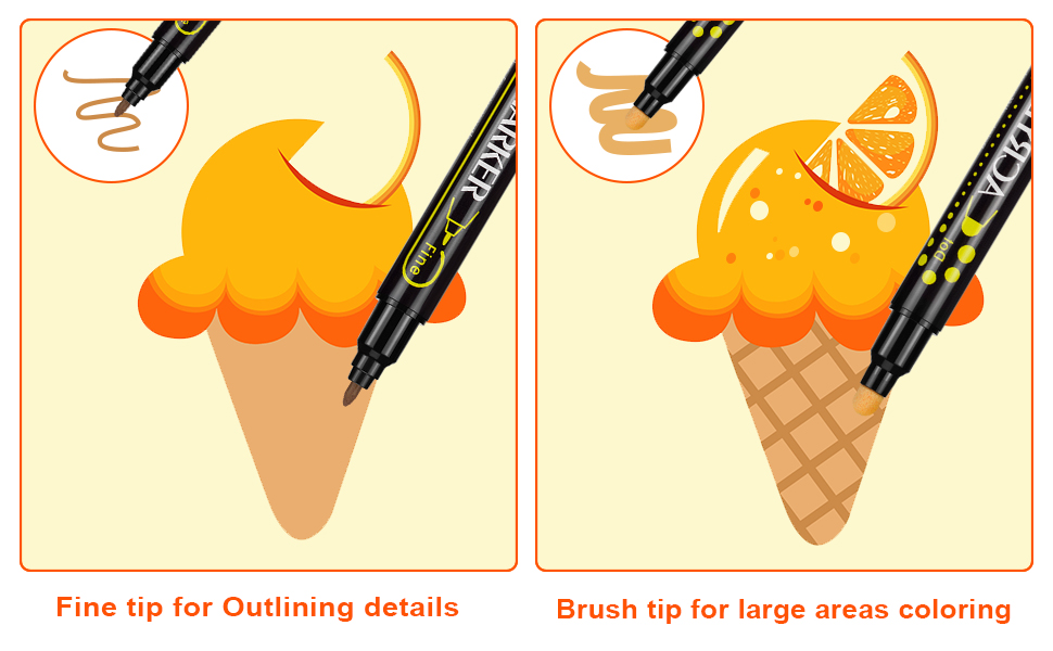 acrylic markers brush