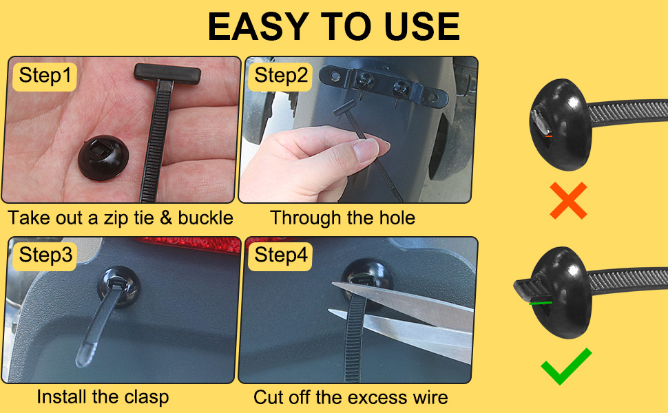 nylon universal cable tie buckle