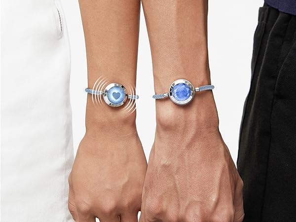 永遠の愛を掴むブレスレット Amazon.co.jp: [TOTWOO] 遠距離タッチペアブレスレット 振動通知