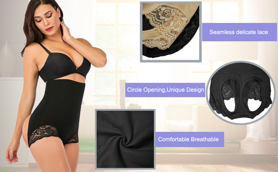  Hourglass Figure Butt Lifter Shaper Panties Tummy Control High Waisted BoyShort 