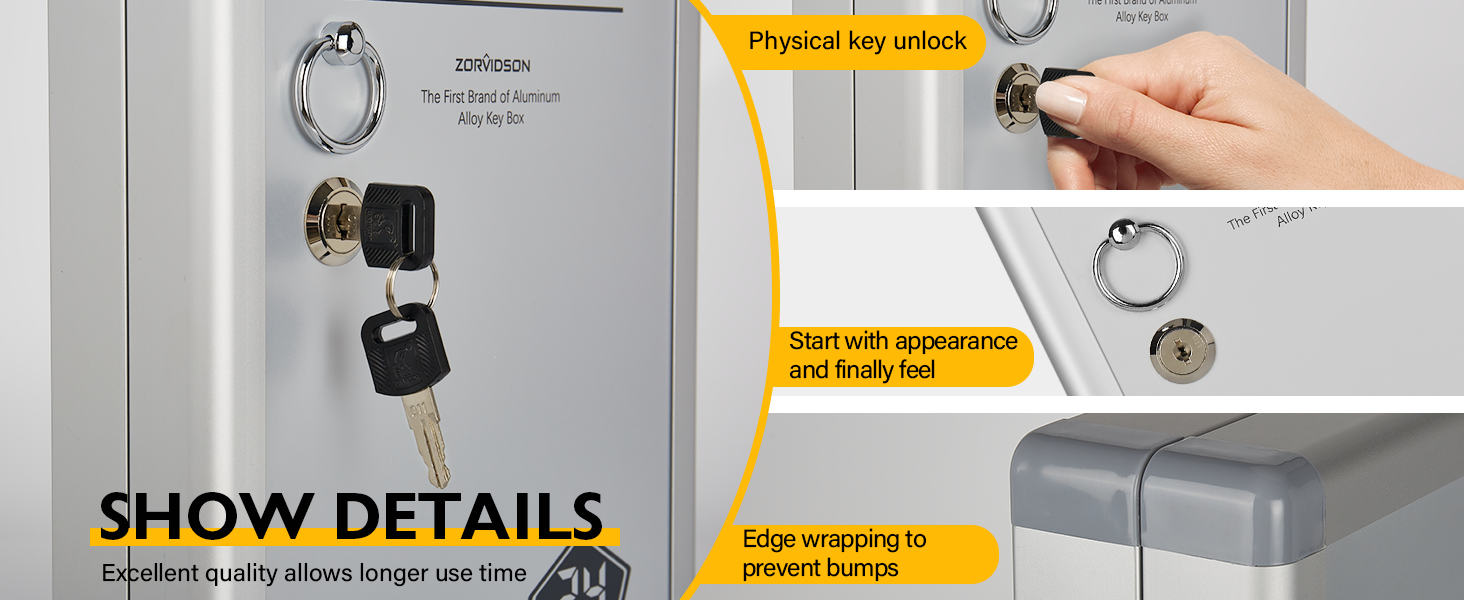 Glosen Key Lock Box Wall Mount, 24 Slots Key With