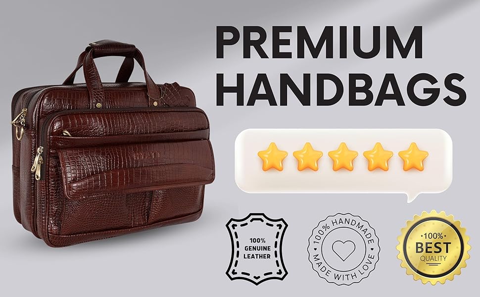 HYATT Leather Accessories 16 Inch Men's Leather Briefcase Laptop Office Bags 74 Computers,Accessories,Peripherals,Bags,Sleeves,Laptop,Messenger,Shoulder,mens,briefcase,leather,for