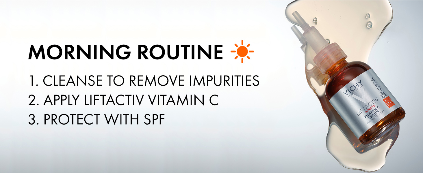 retinol + vit c morning routine