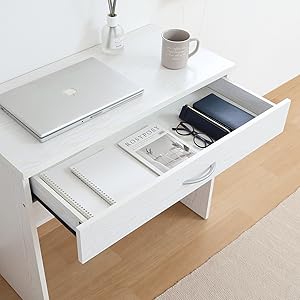 Amazon | 不二貿易 引き出し付きデスク 幅80×奥行41.5×高さ72cm