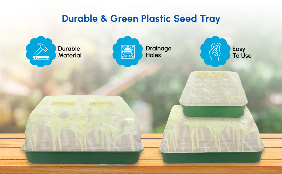 Nutleyu2019s Clear Plastic Full Size Seed Propagator Lids