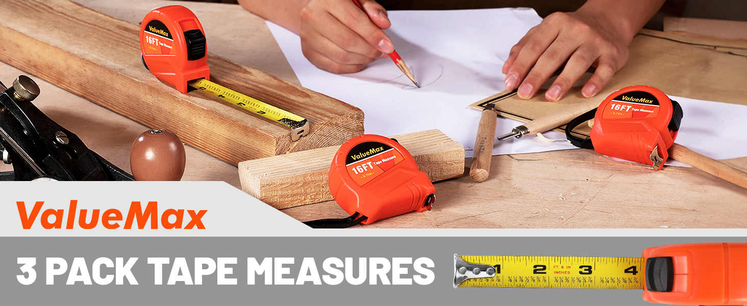 ValueMax 3pack tape measures