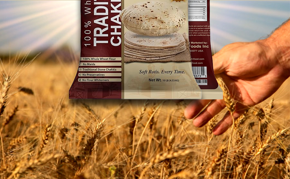 TAJ Chakki Atta, 100 Stone Ground Whole Wheat Flour 10