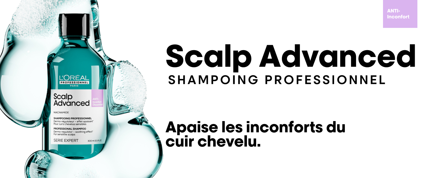 gamme scalp advanced l'oréal professionnel pour cuir chevelu gras et sensible