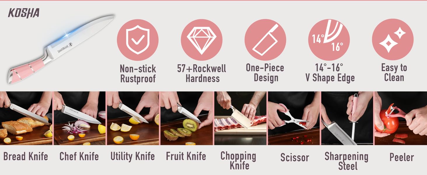 light pink kitchen accessories pink kitchen knives