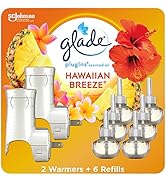 Glade PlugIns Air Freshener Oil Kit, Scented and Essential Oils for Home and Bathroom, Hawaiian B...