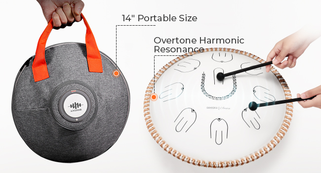 MOODICA Amara ホワイト スティールパン タングドラム　14インチ MOODICA Amara ホワイト スティールパン タングドラム 14インチ