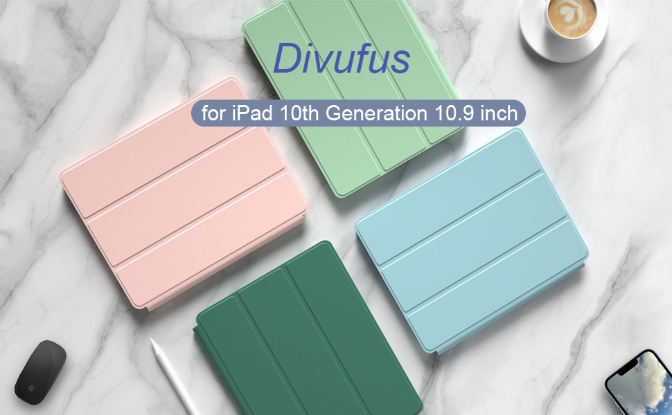Divufus Case for iPad 10th Generation 2022, Trifold Stand Lightweight