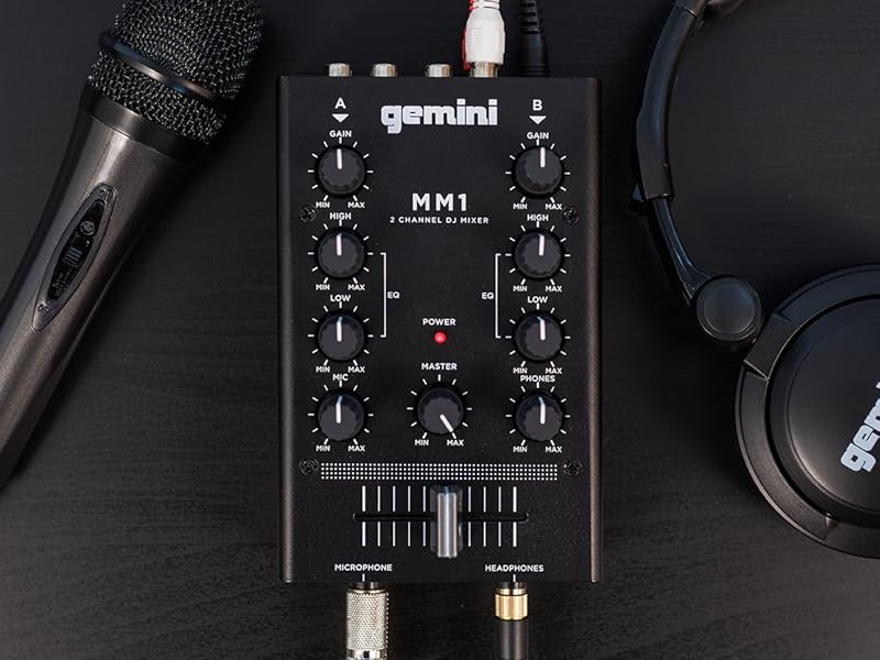 Gemini MM1 2Channel Compact Pocket Sized DJ Mixer (Black) Amazon.co