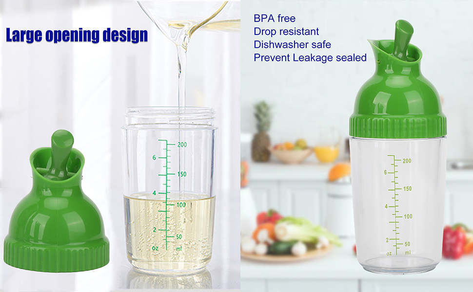 Salad Dressing Shaker, 200ml Kitchen Leakproof Sealed Dressing Bottle